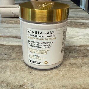 TRULY Vanilla Baby Shimmer Body Butter with Gold Lid